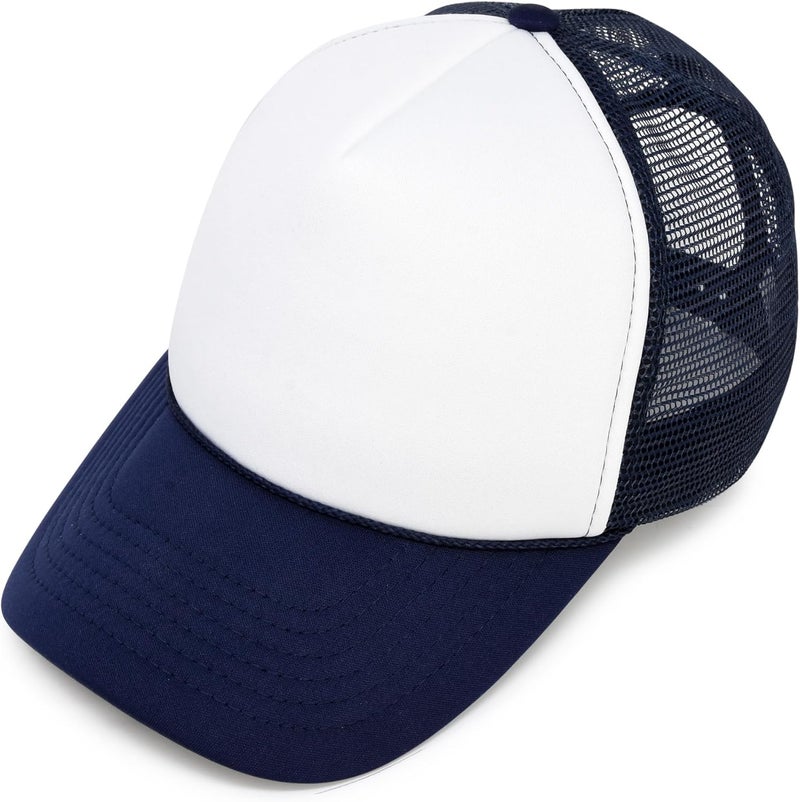 DALIX Two Tone Trucker Hat Summer Mesh Cap with Adjustable Snapback Strap - Image 1
